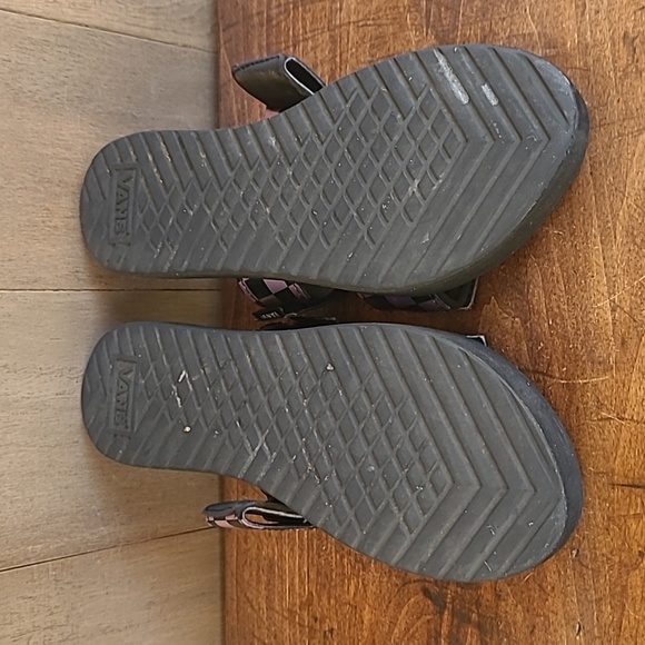 VANS Cayucas Mega Platform Purple/Black Holographic Slider Sandal Women's sz 9 - Picture 8 of 13